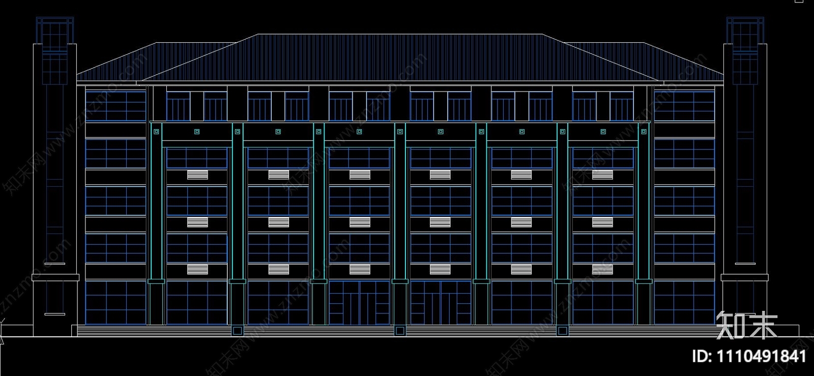 行政办公楼建筑设计cad施工图下载【ID:1110491841】