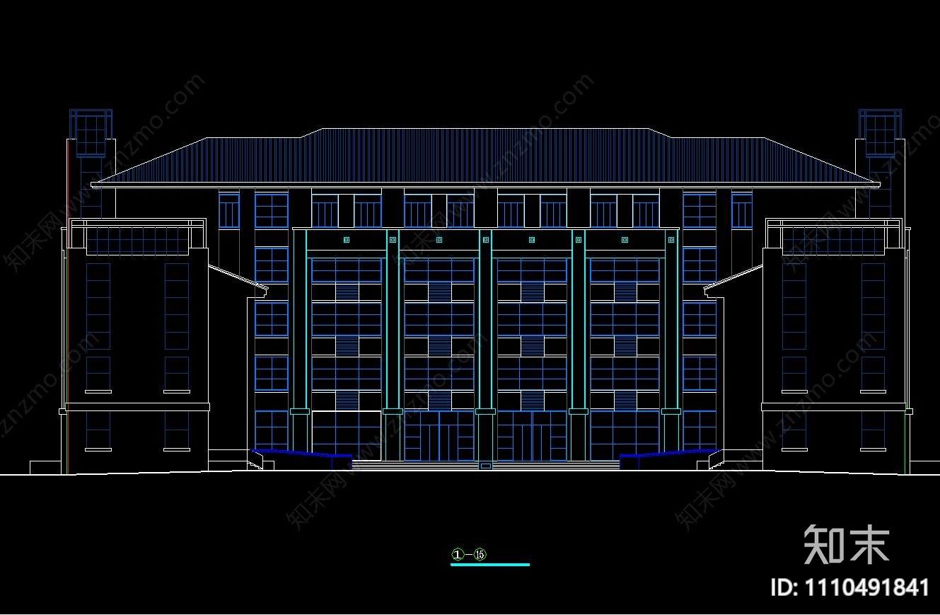 行政办公楼建筑设计cad施工图下载【ID:1110491841】