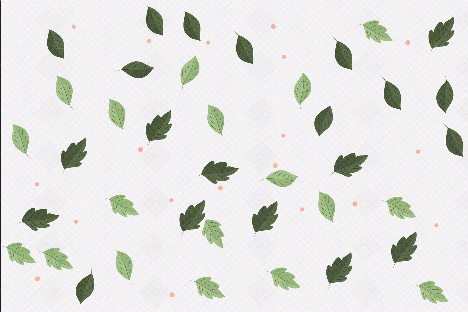 绿色树叶植物印花壁纸贴图下载【ID:1110491902】