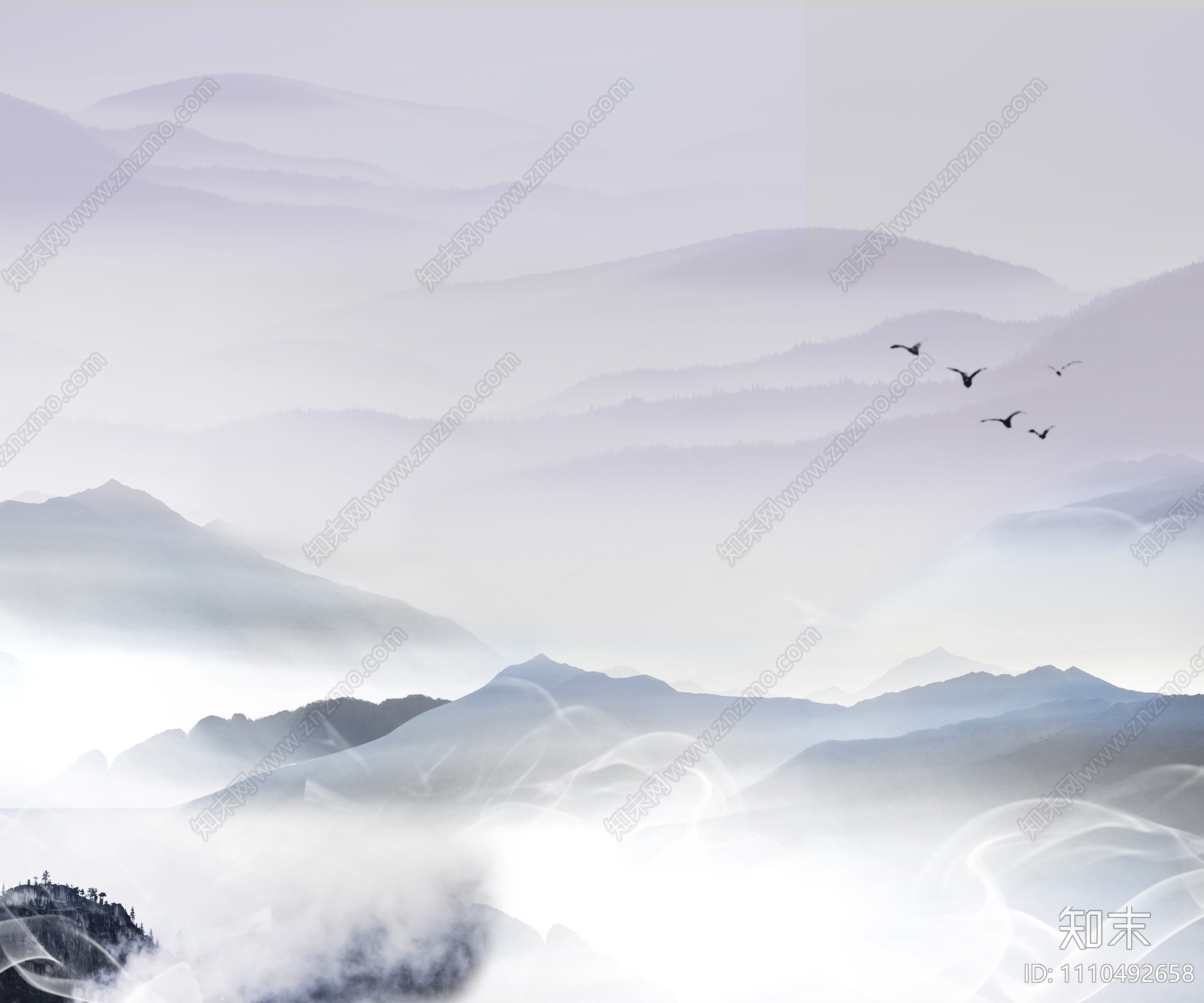 中式禅意山水水墨画psd免抠下载【ID:1110492658】undefined