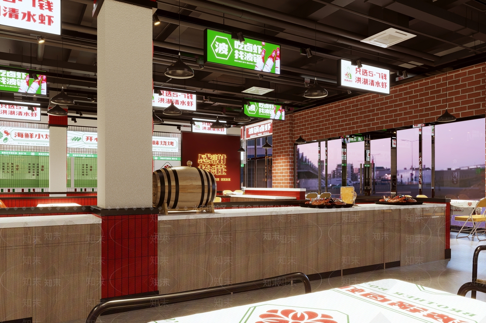 工业风龙虾店3D模型下载【ID:1110497385】