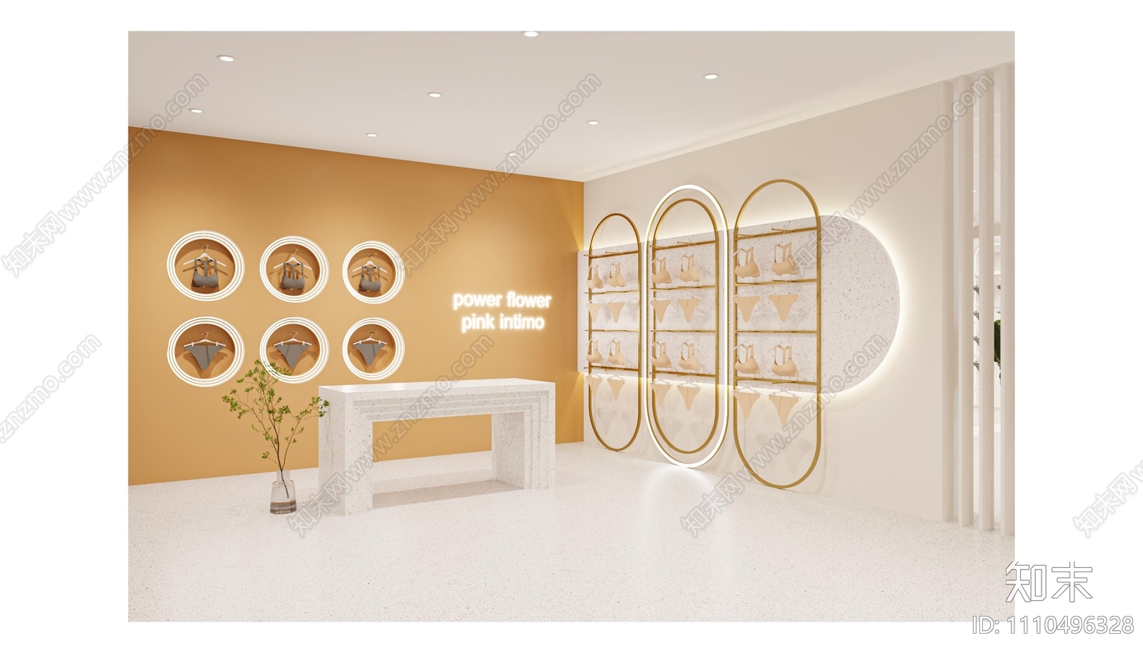 内衣专卖店设计cad施工图下载【ID:1110496328】