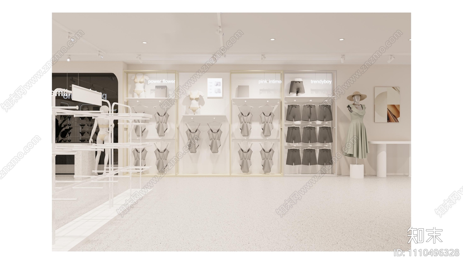 内衣专卖店设计cad施工图下载【ID:1110496328】