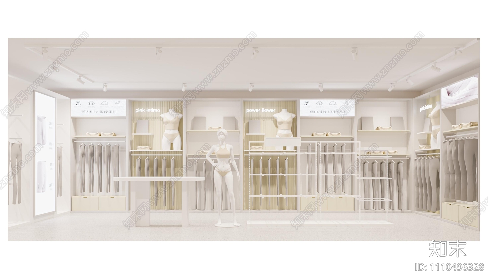 内衣专卖店设计cad施工图下载【ID:1110496328】