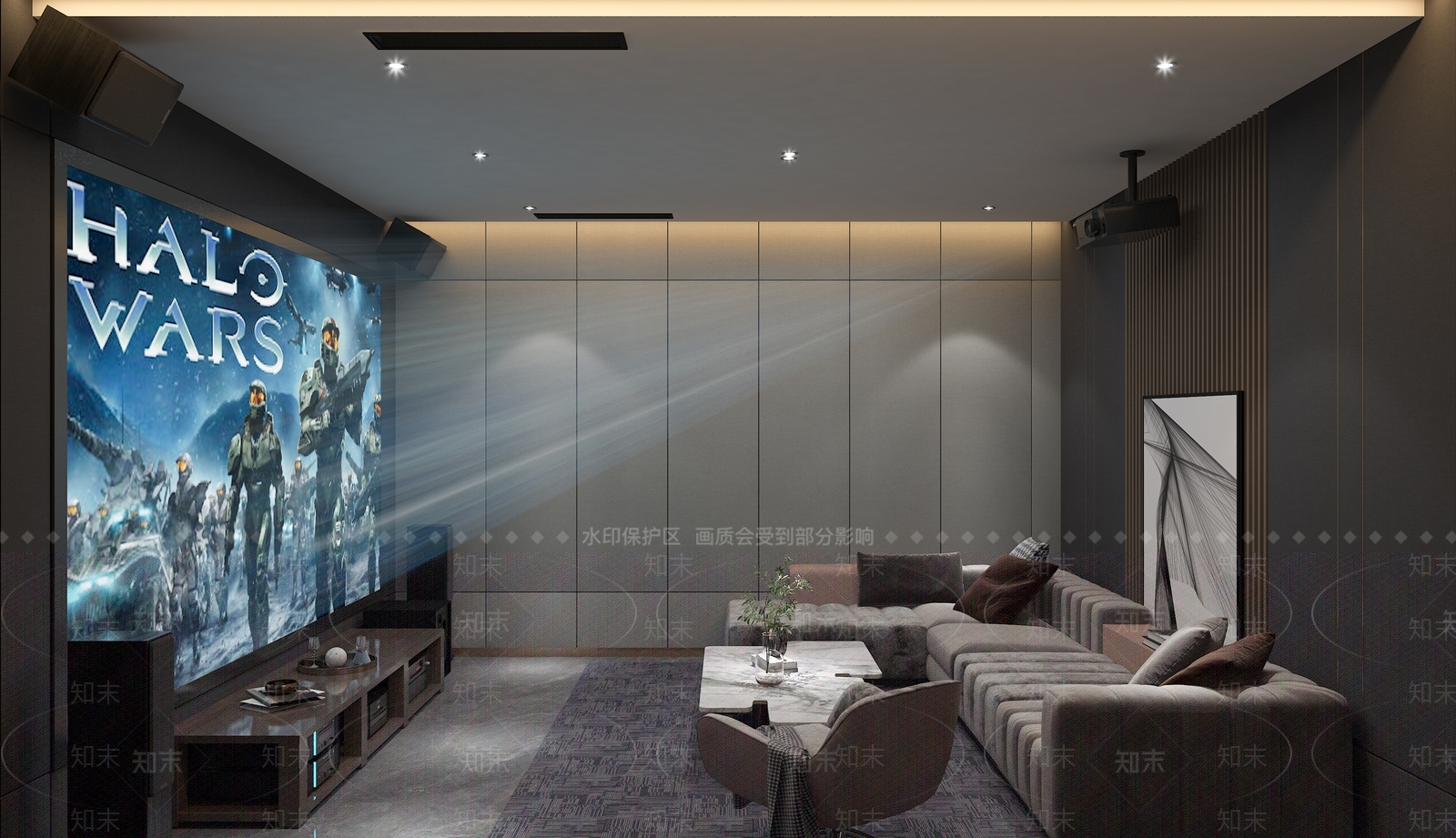 现代家居影音室3D模型下载【ID:1110496728】