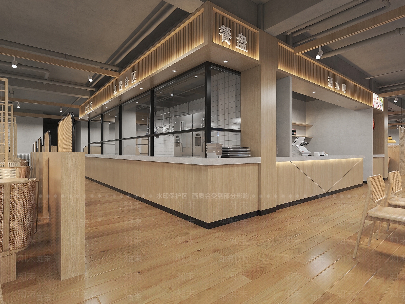 现代自助餐厅3D模型下载【ID:1110518764】