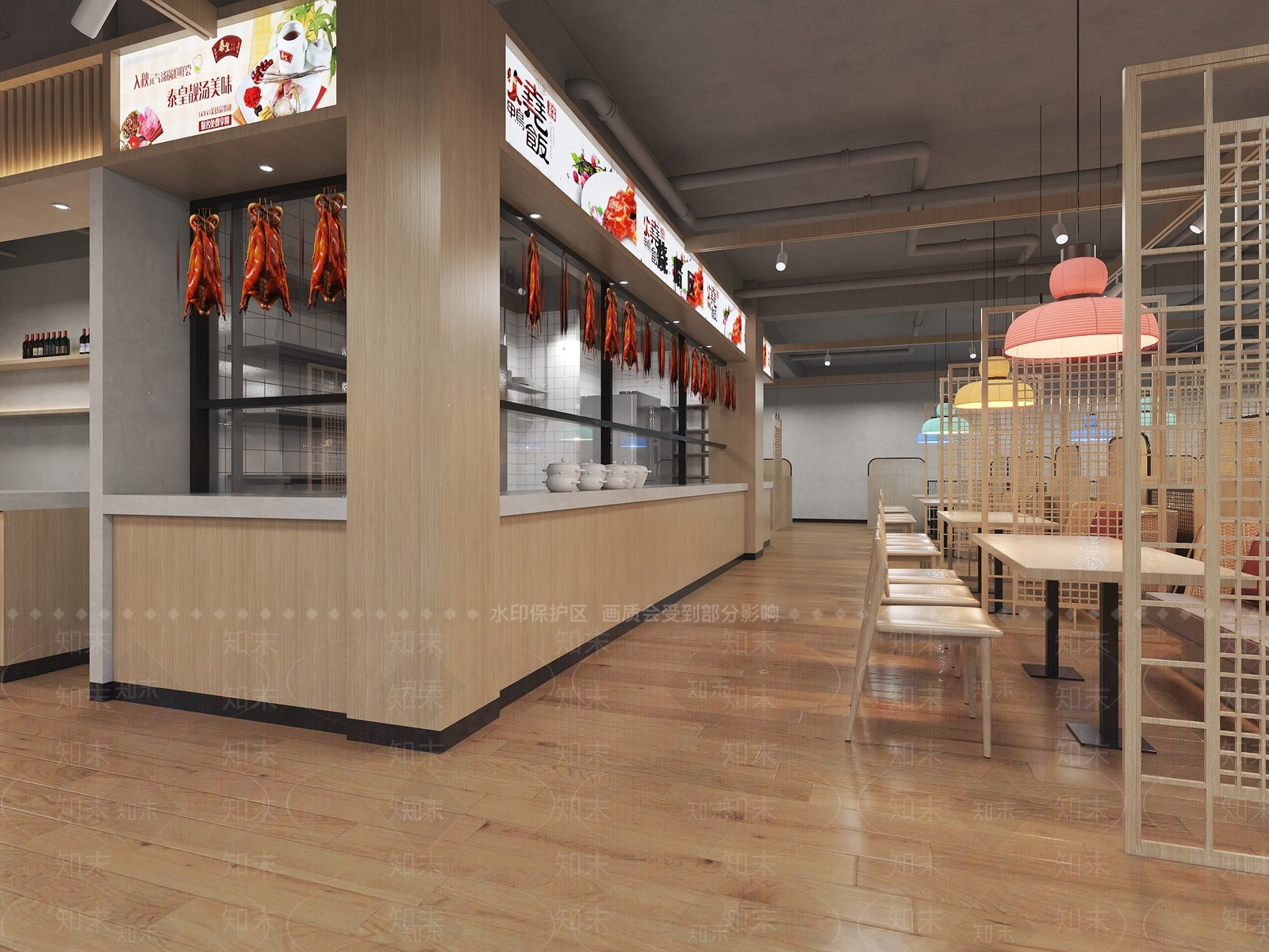现代自助餐厅3D模型下载【ID:1110518764】