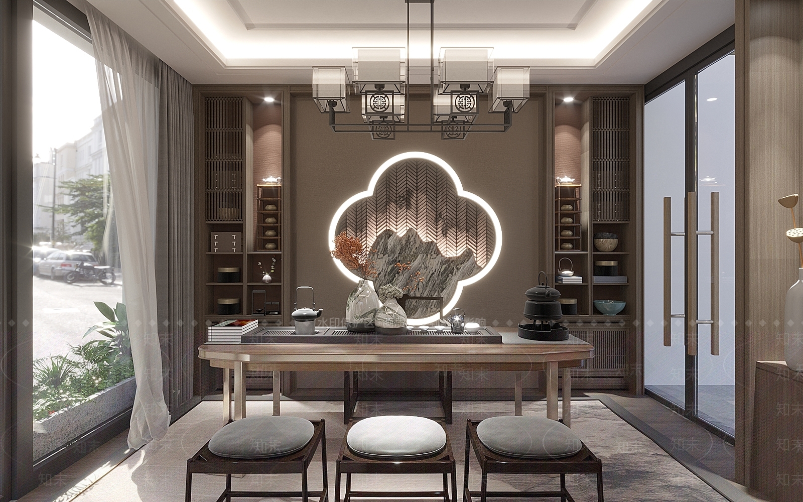 新中式茶馆3D模型下载【ID:1110518855】