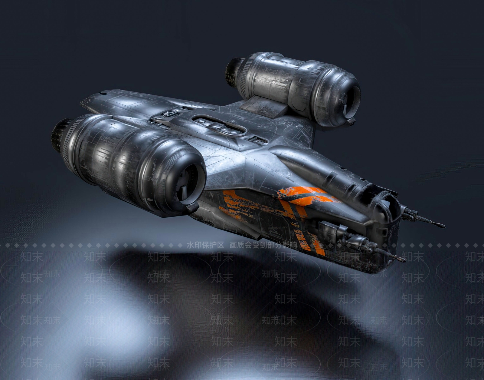 现代太空飞船3D模型下载【ID:1110519932】