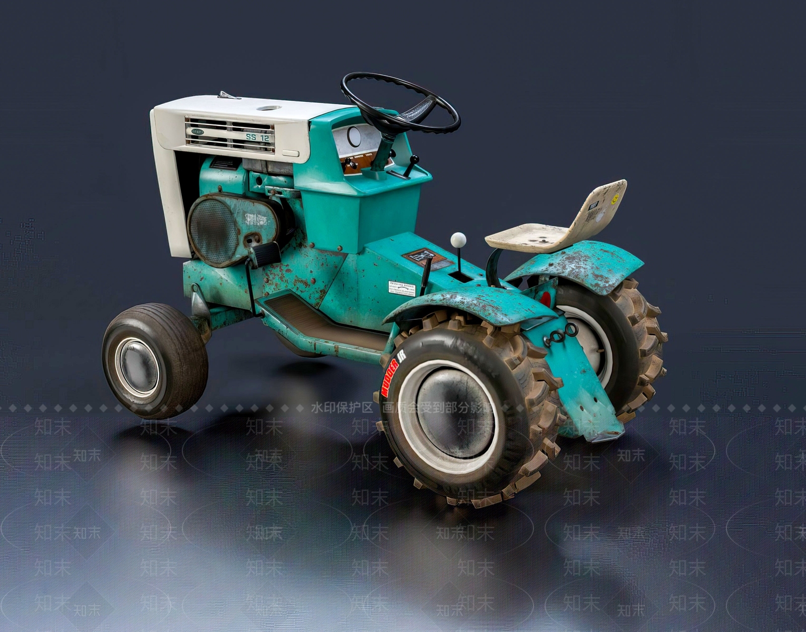 现代拖拉机3D模型下载【ID:1110520382】