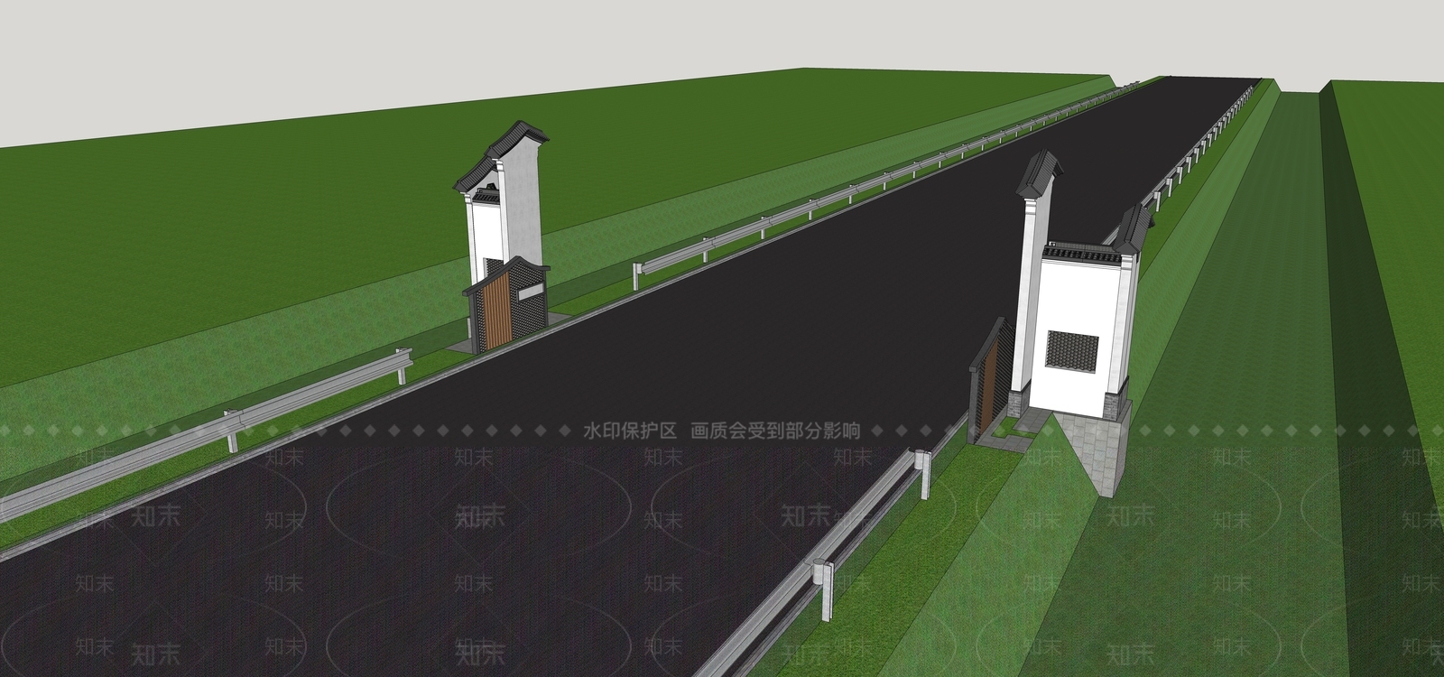 新中式指示牌SU模型下载【ID:1110522265】