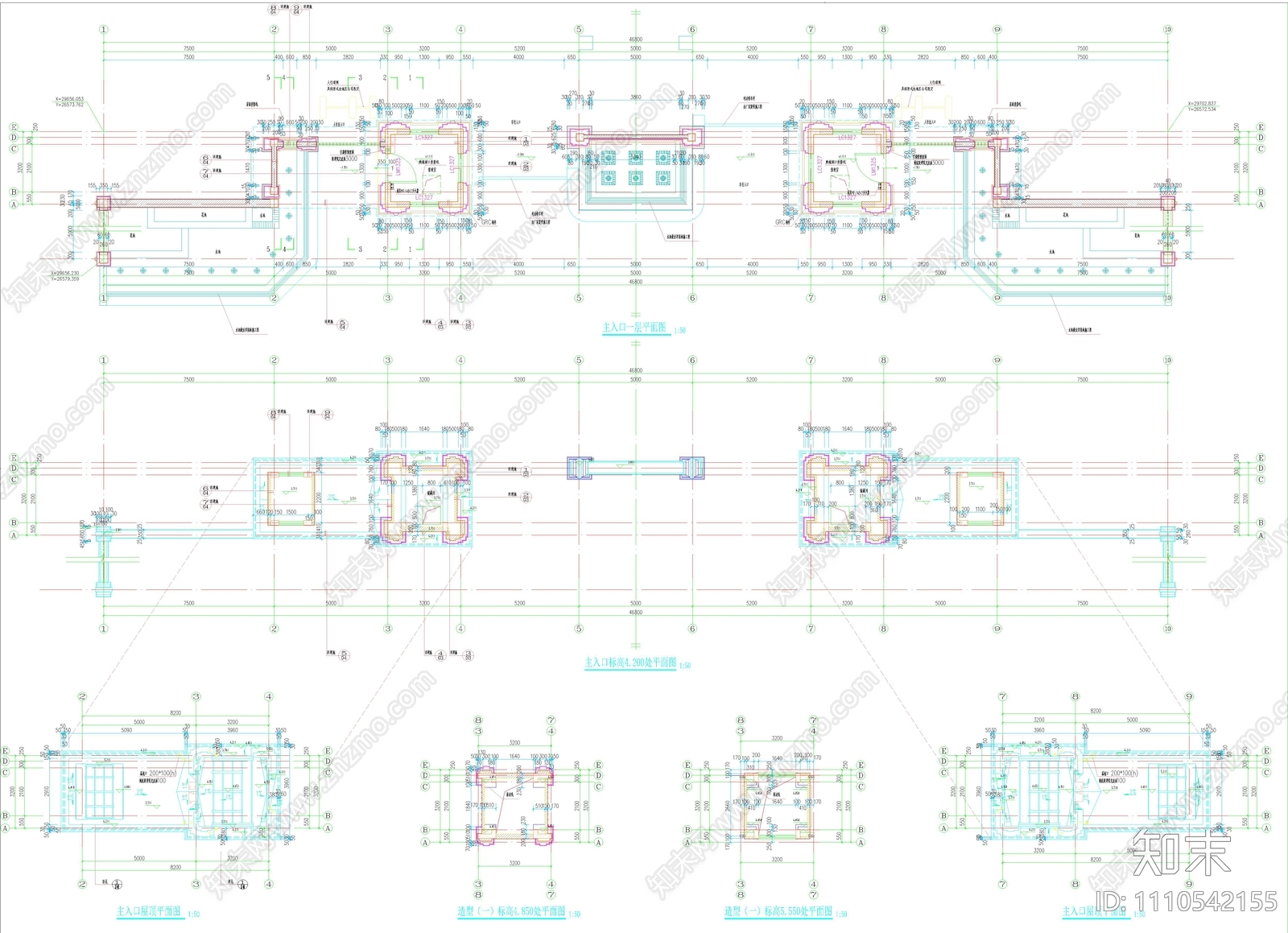 欧式大门CAD施工图下载【ID:1110542155】