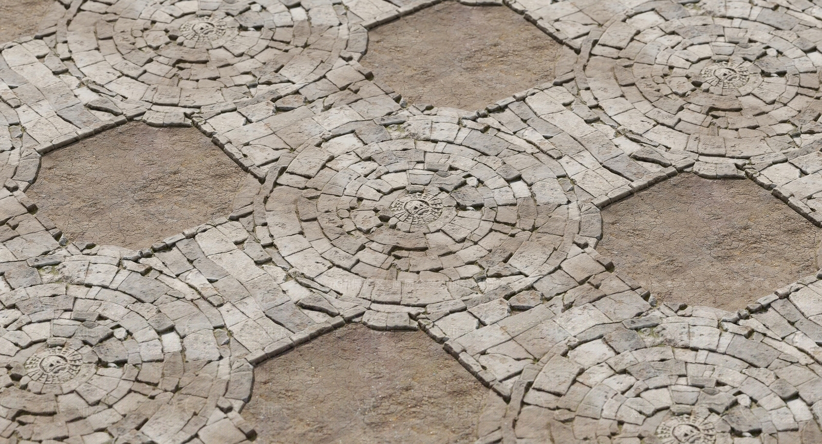 现代砖块路面3D模型下载【ID:1110545869】