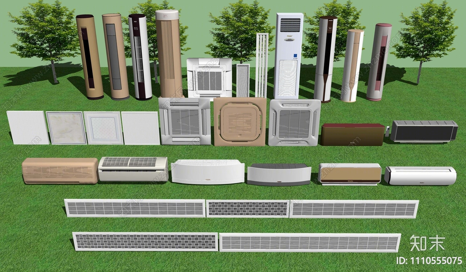 现代空调SU模型下载【ID:1110555075】