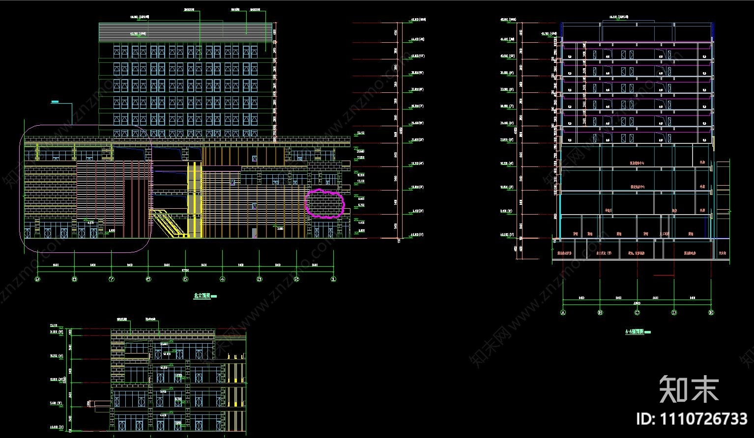 亿达商业综合体建筑规划设计cad施工图下载【ID:1110726733】