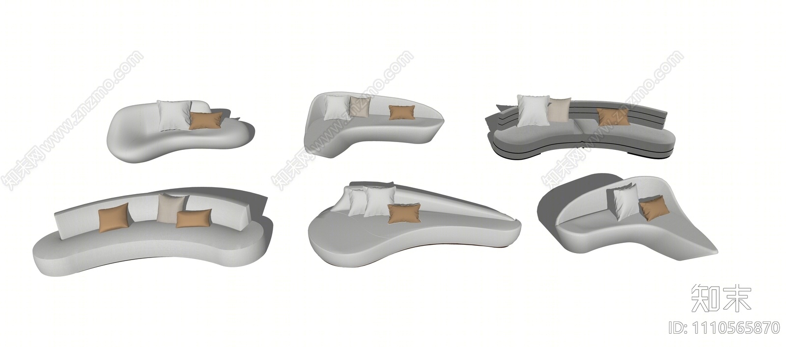 现代异形沙发SU模型下载【ID:1110565870】