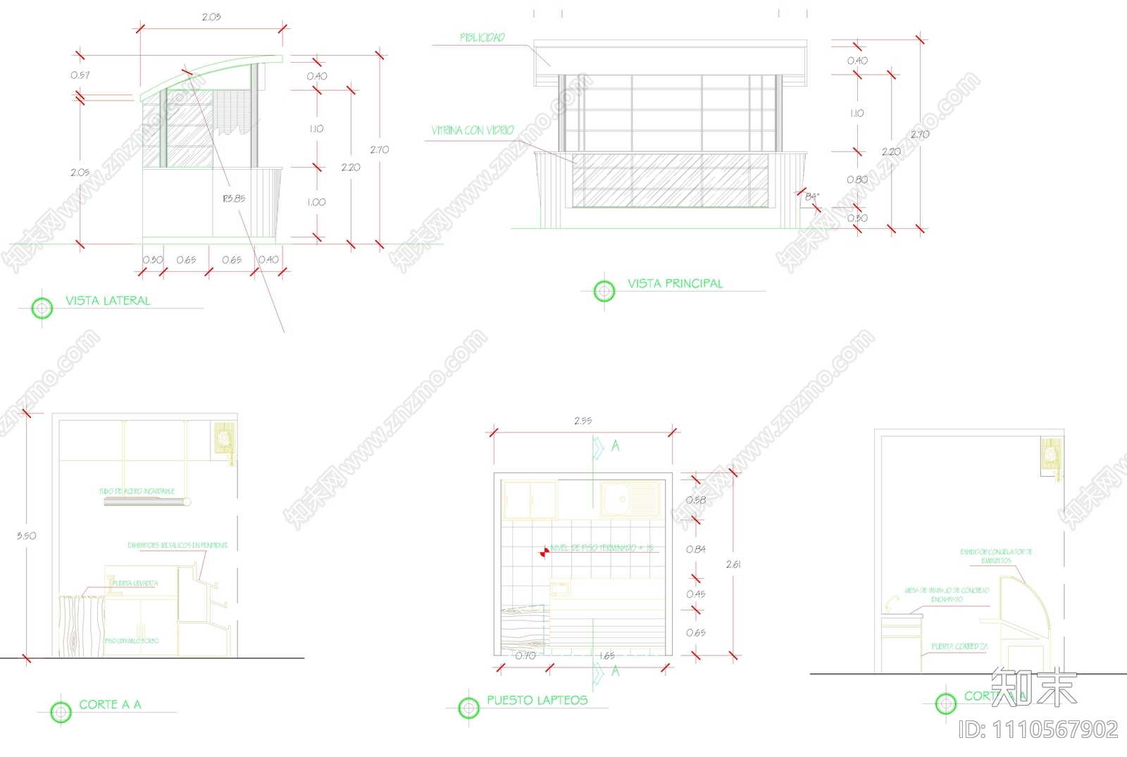 熟食店CAD施工图下载【ID:1110567902】