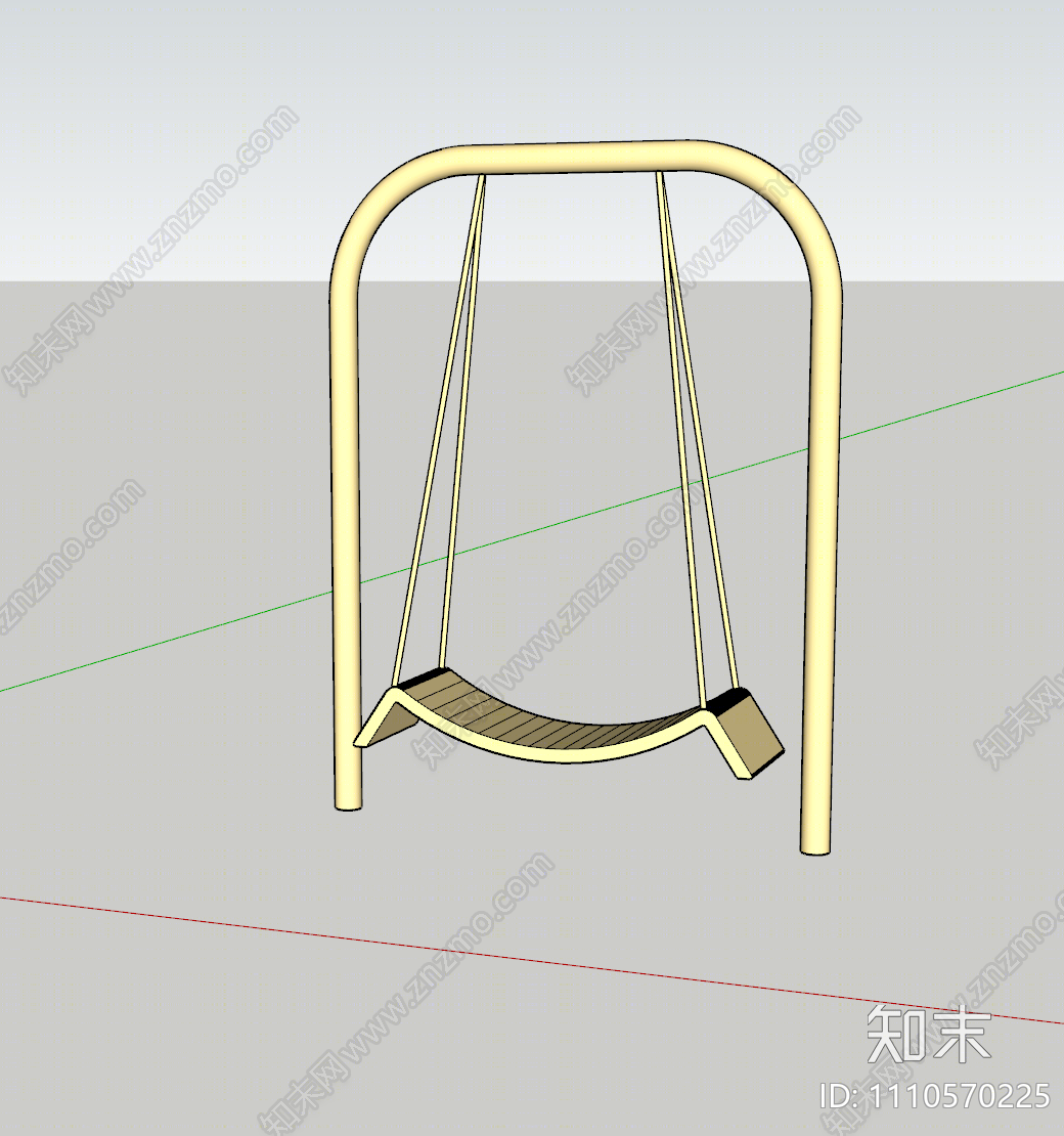 现代儿童秋千SU模型下载【ID:1110570225】