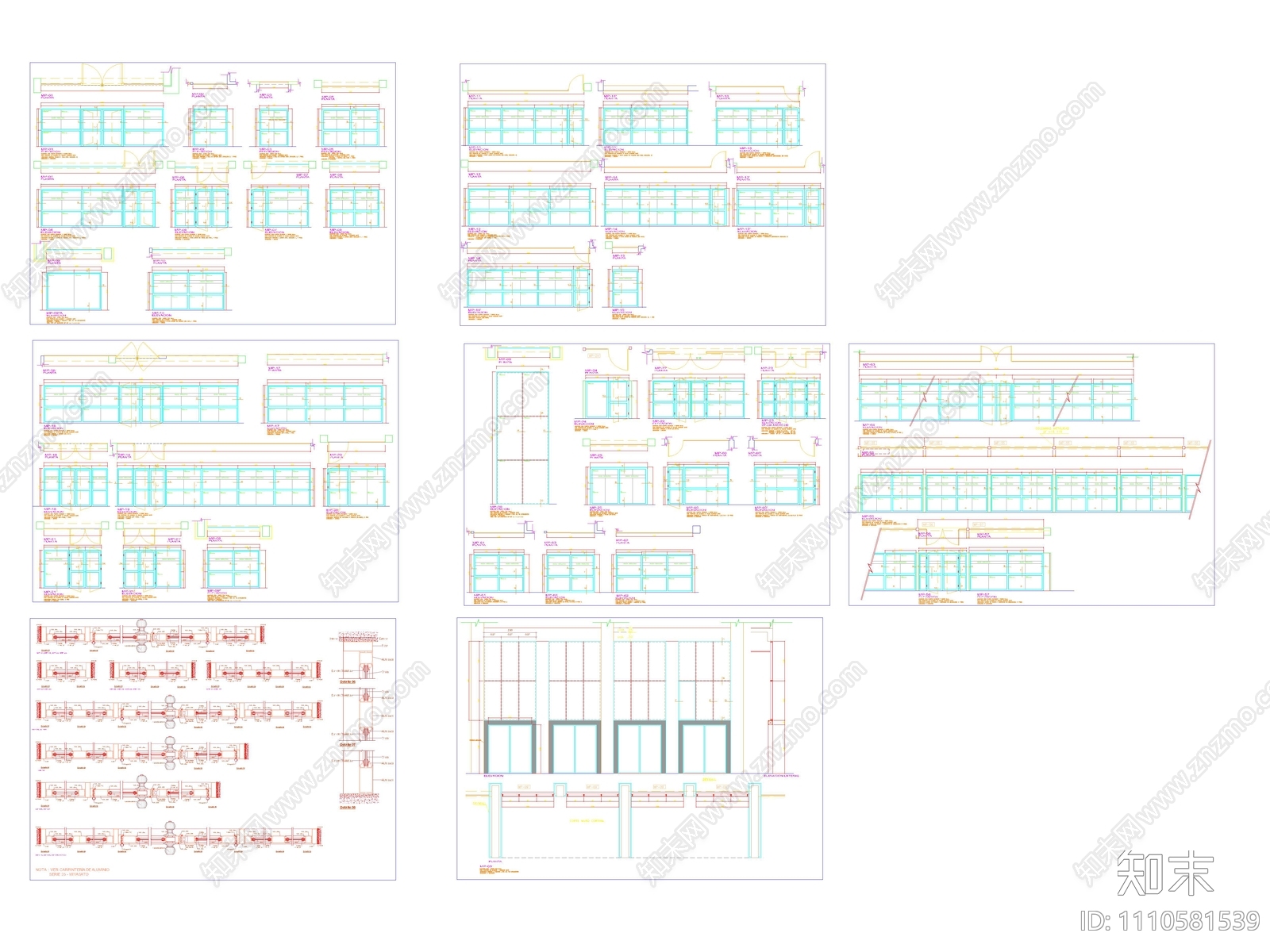 医院门窗CAD图纸cad施工图下载【ID:1110581539】