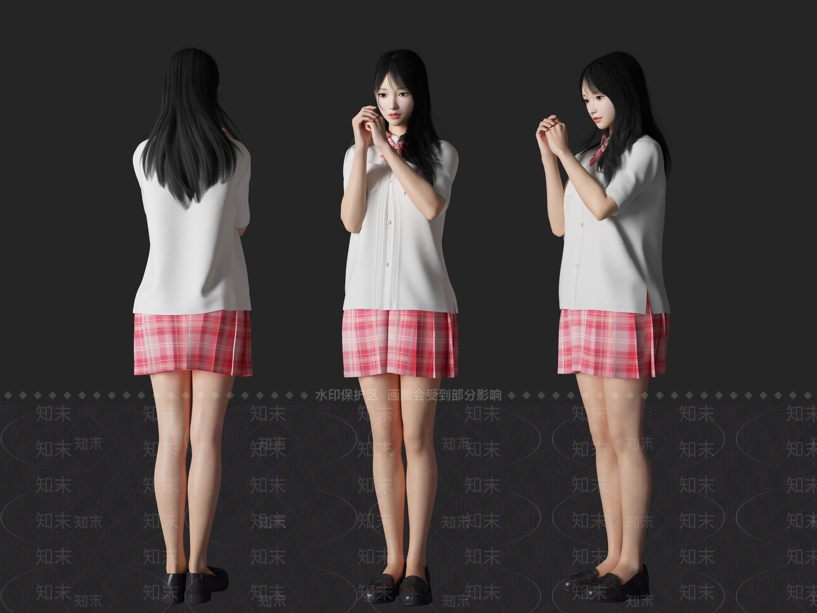 现代女人SU模型下载【ID:1110584054】
