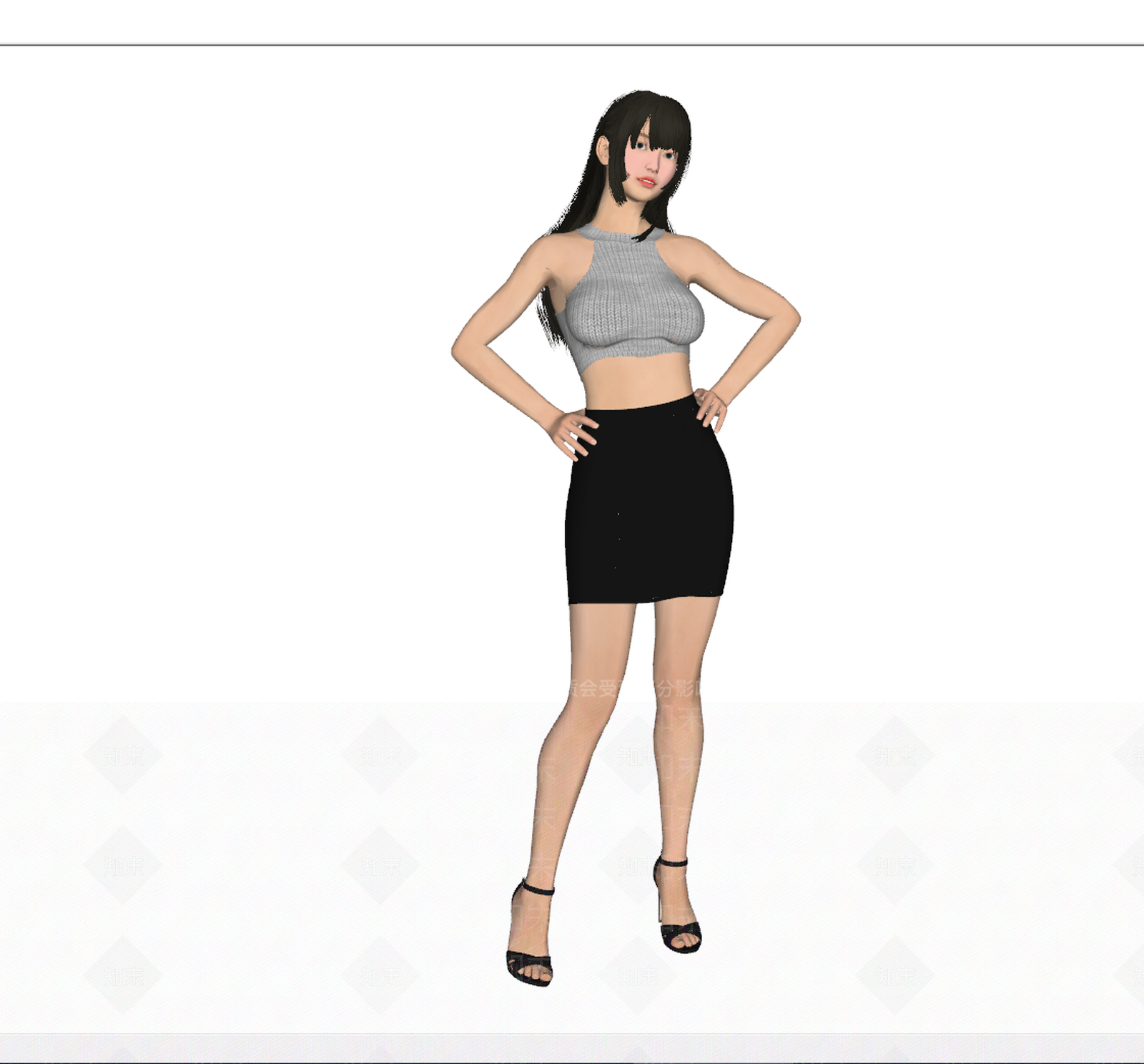 现代女人SU模型下载【ID:1110584057】