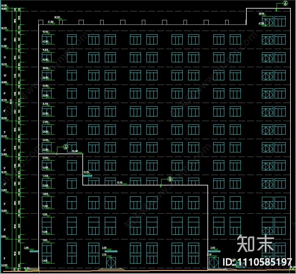 综合楼建筑设计cad施工图下载【ID:1110585197】