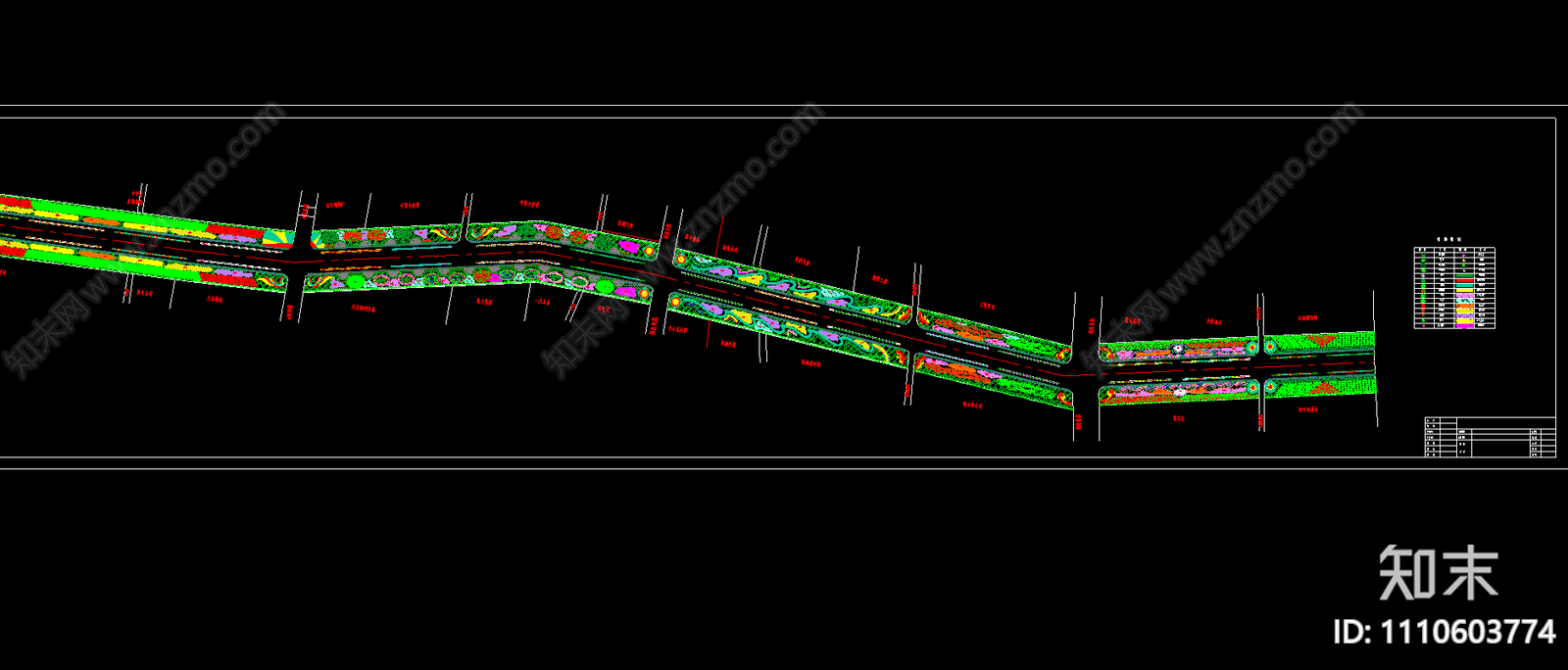 道路绿化景观设计CAD施工图下载【ID:1110603774】