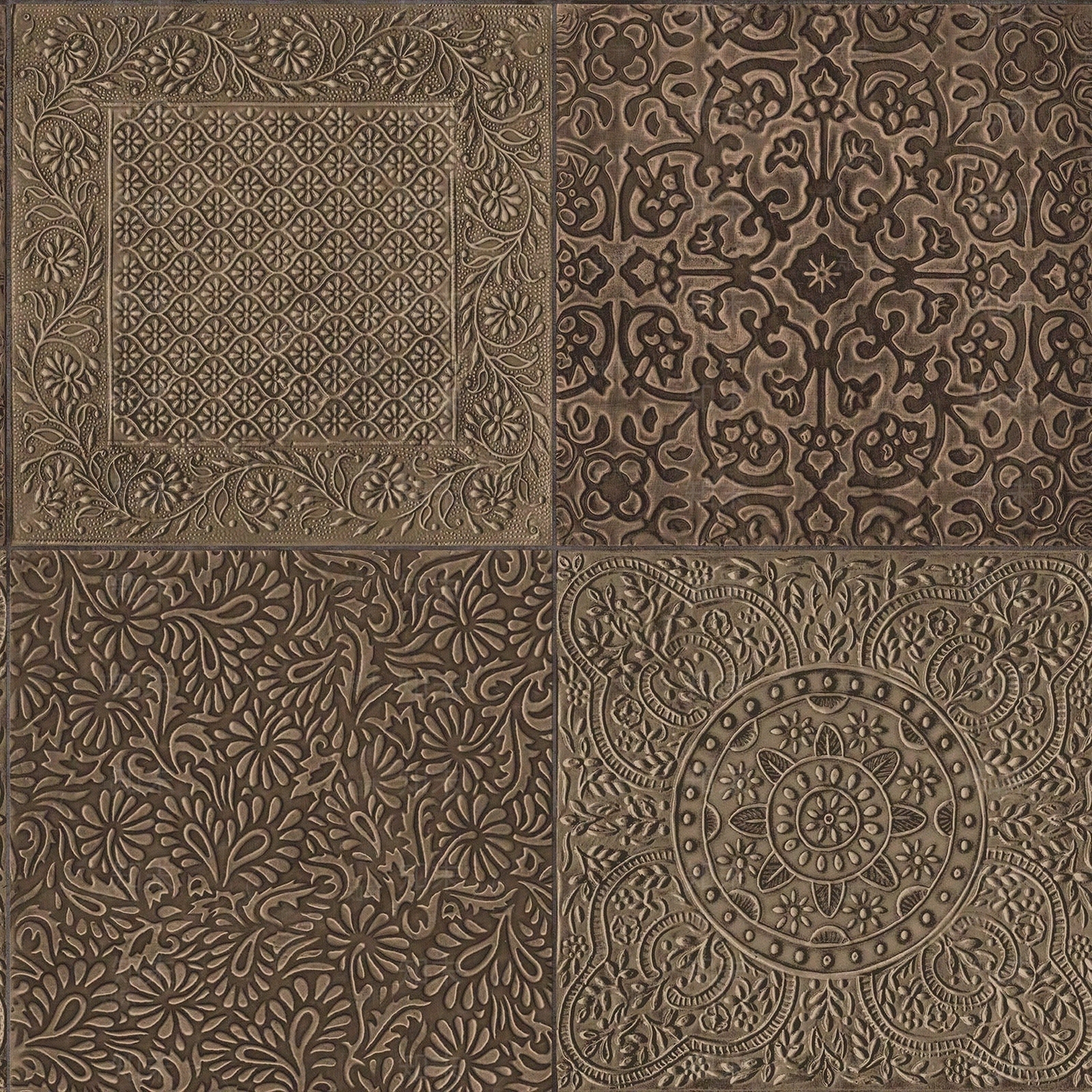 棕色复古金属浮雕砖贴图下载【ID:1110605813】