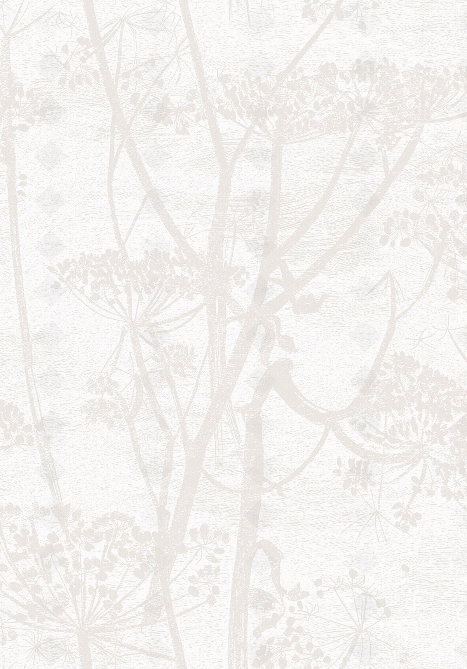 白色树枝印花壁纸贴图下载【ID:1110607159】