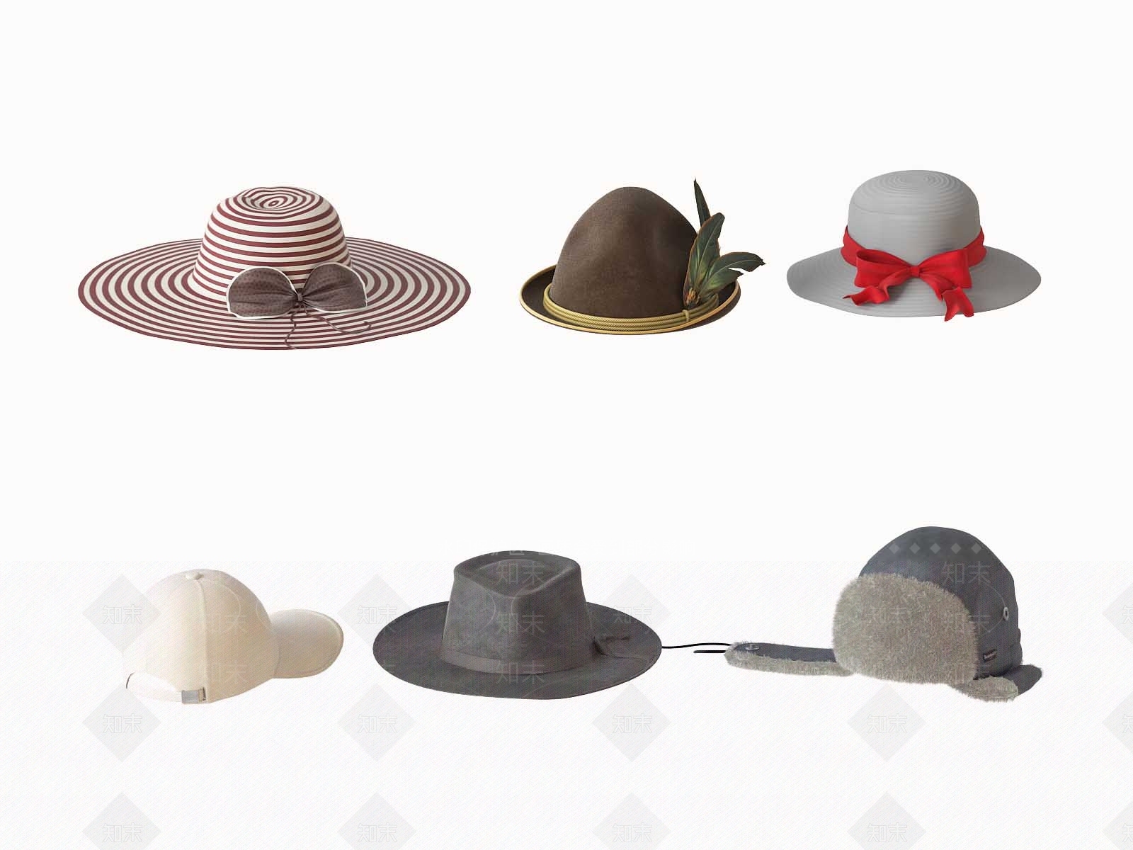 现代帽子3D模型下载【ID:1110625918】