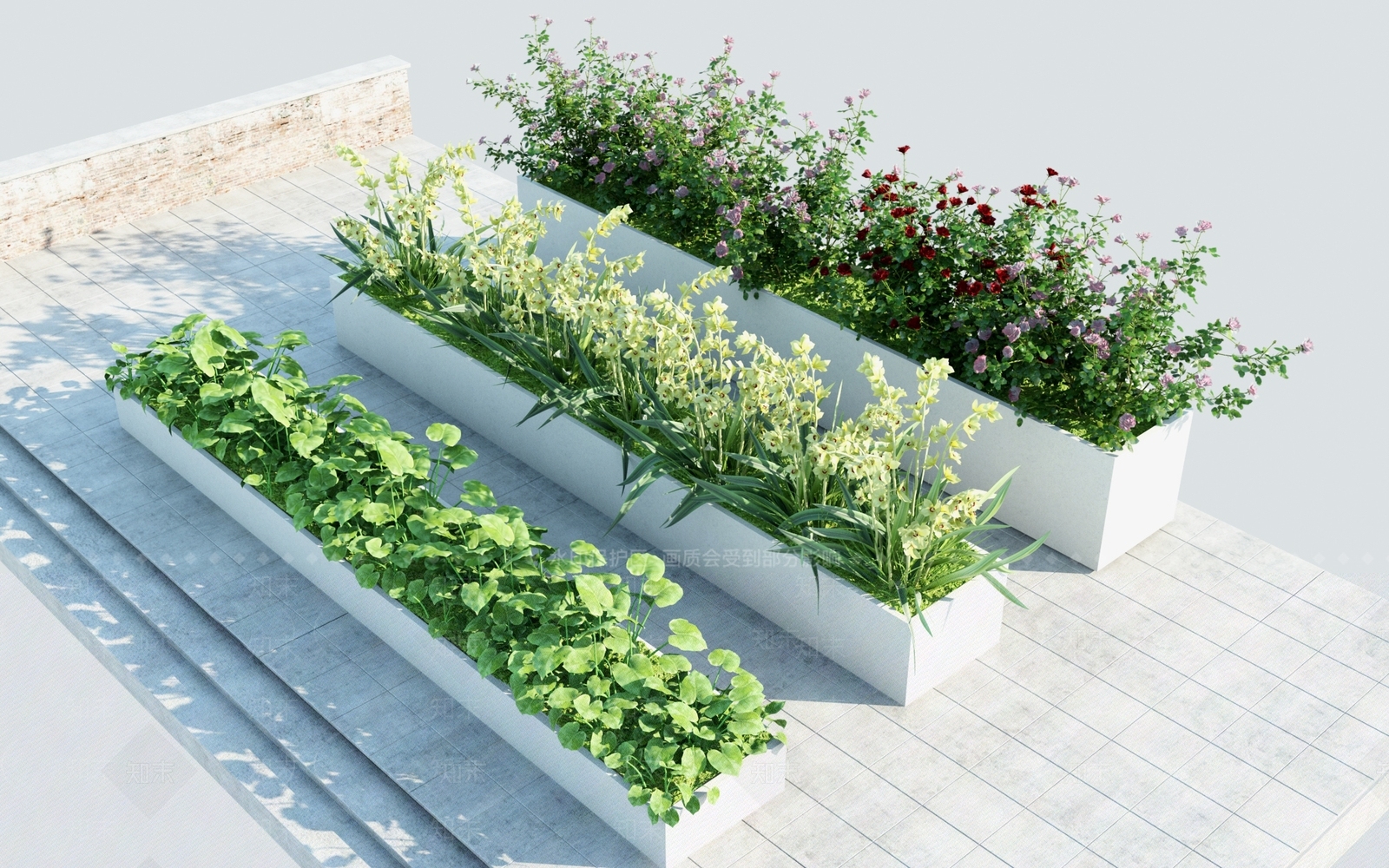 现代花坛3D模型下载【ID:1110631477】