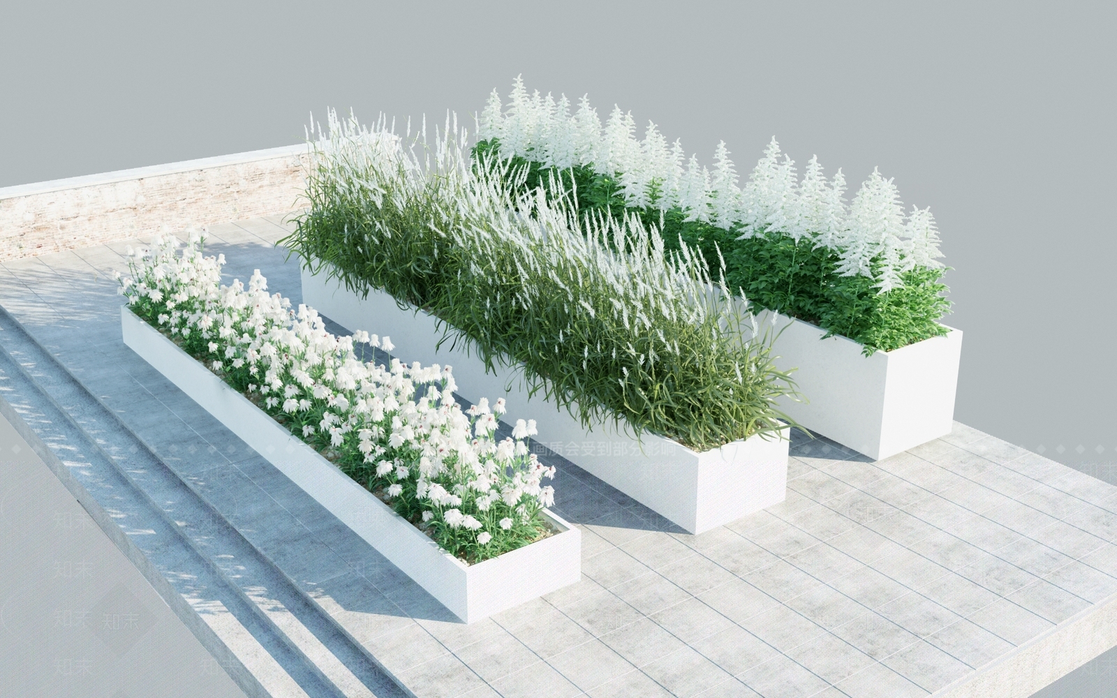 现代花坛3D模型下载【ID:1110631632】