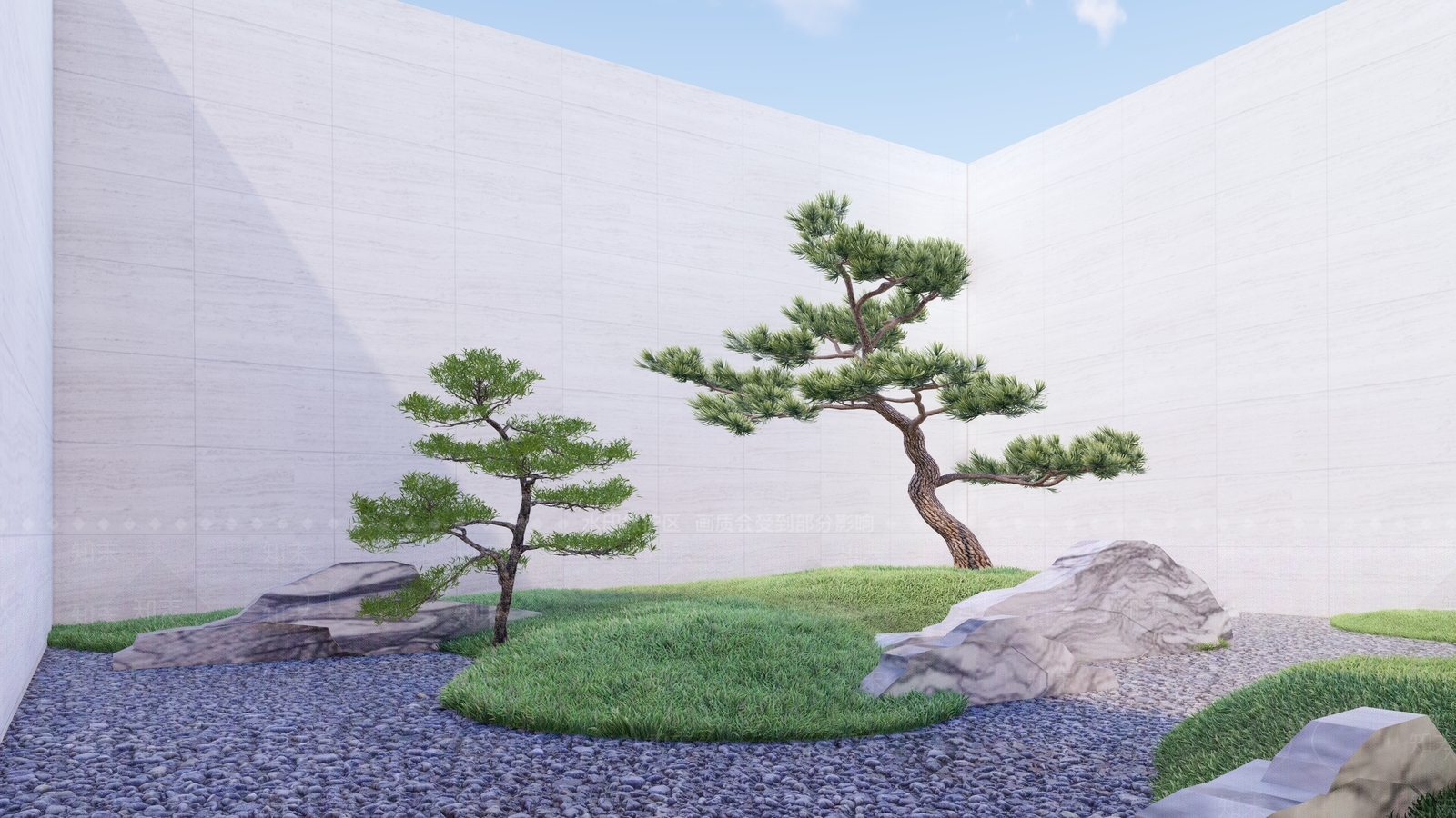 日式枯山水景观SU模型下载【ID:1110654412】