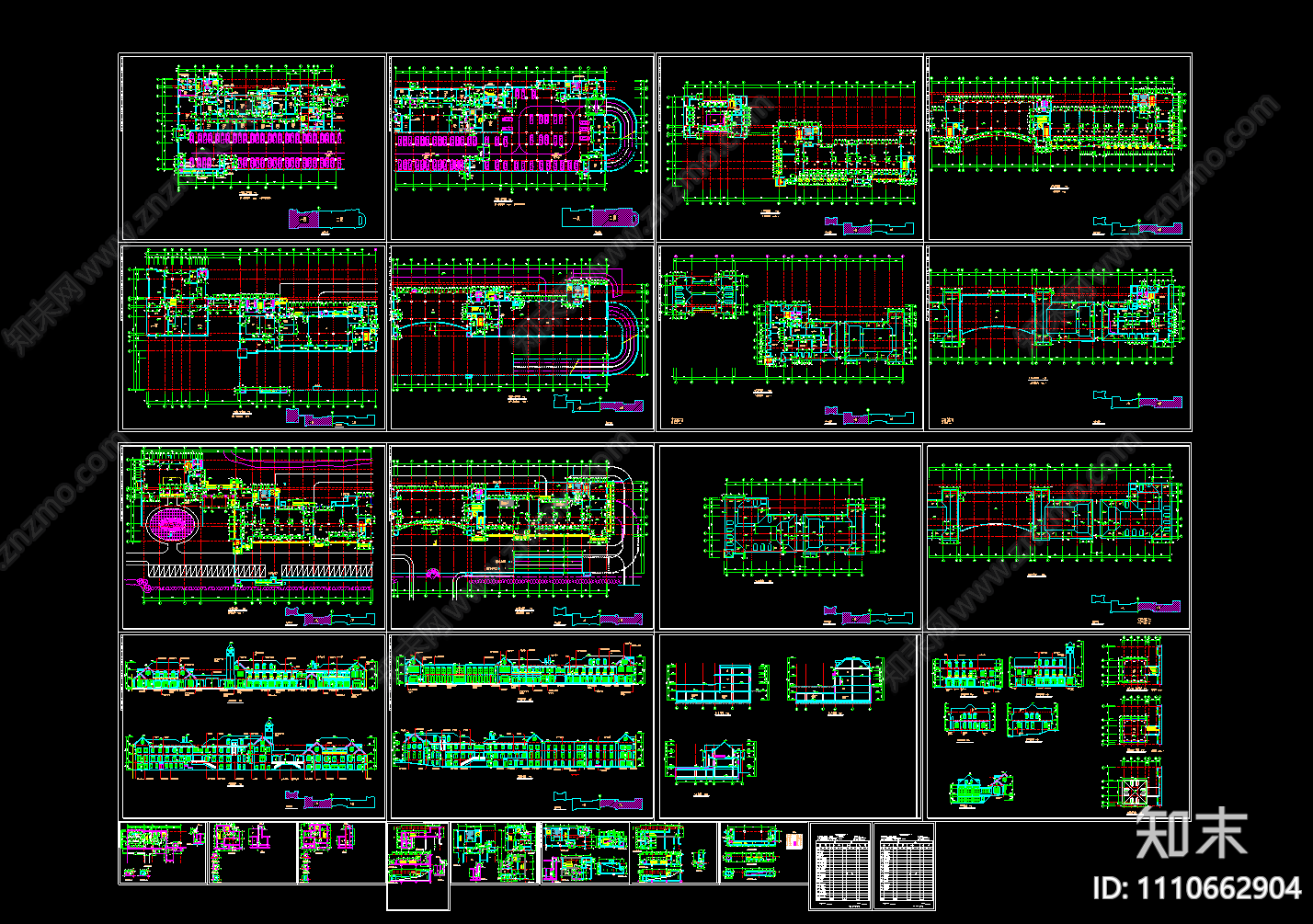 商业楼建筑CAD施工图下载【ID:1110662904】