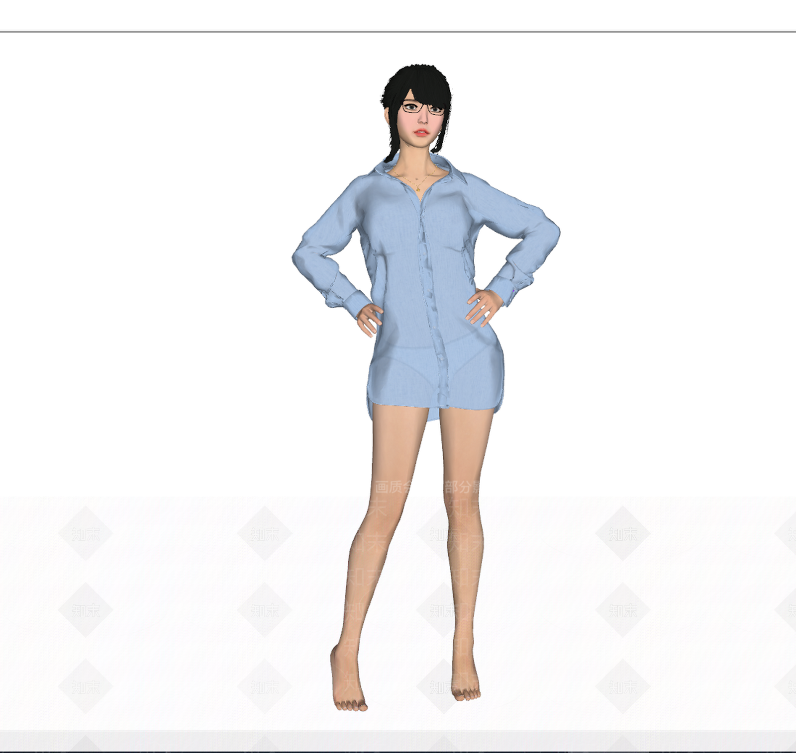 现代女人SU模型下载【ID:1110669095】