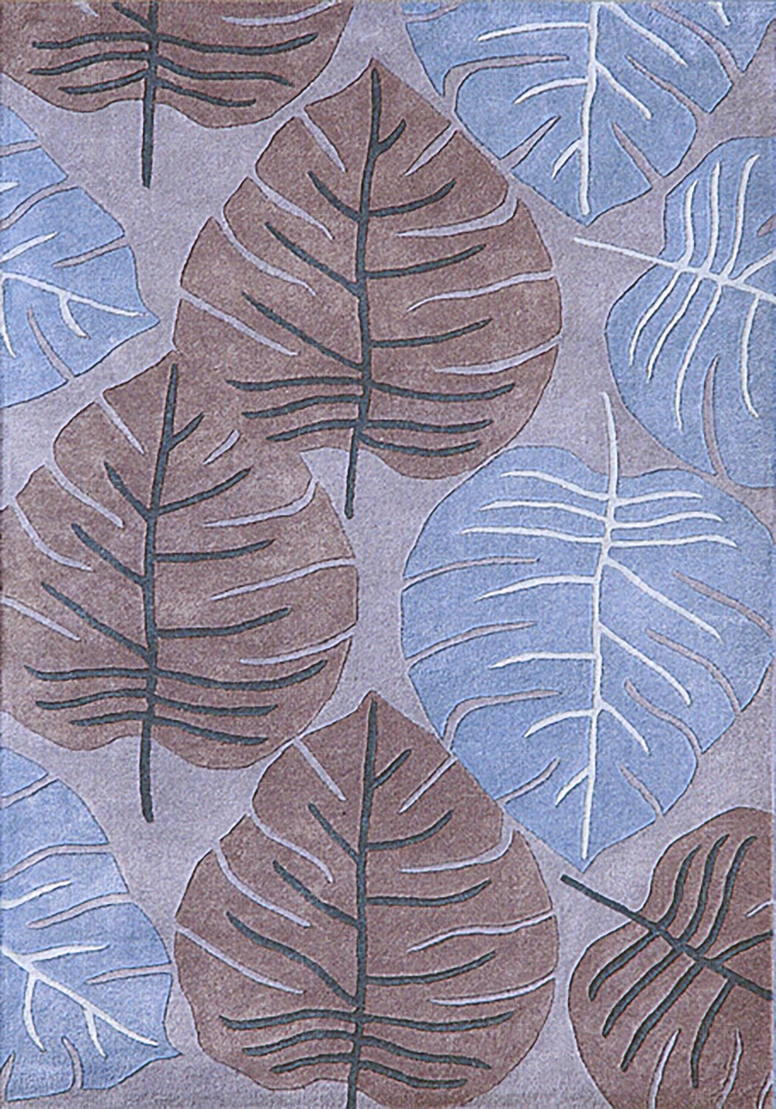 艺术树叶图案地毯贴图下载【ID:1110669506】