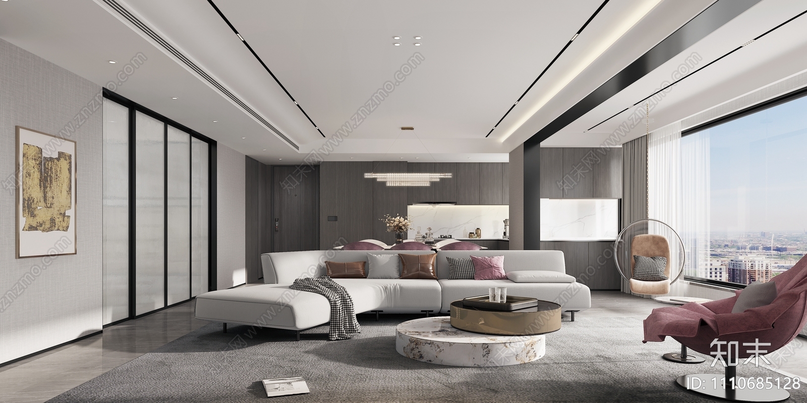 江天阙精装样板房施工图效果图施工图下载【ID:1110685128】