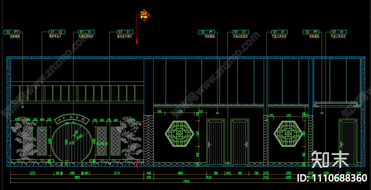 中式茶室cad施工图下载【ID:1110688360】