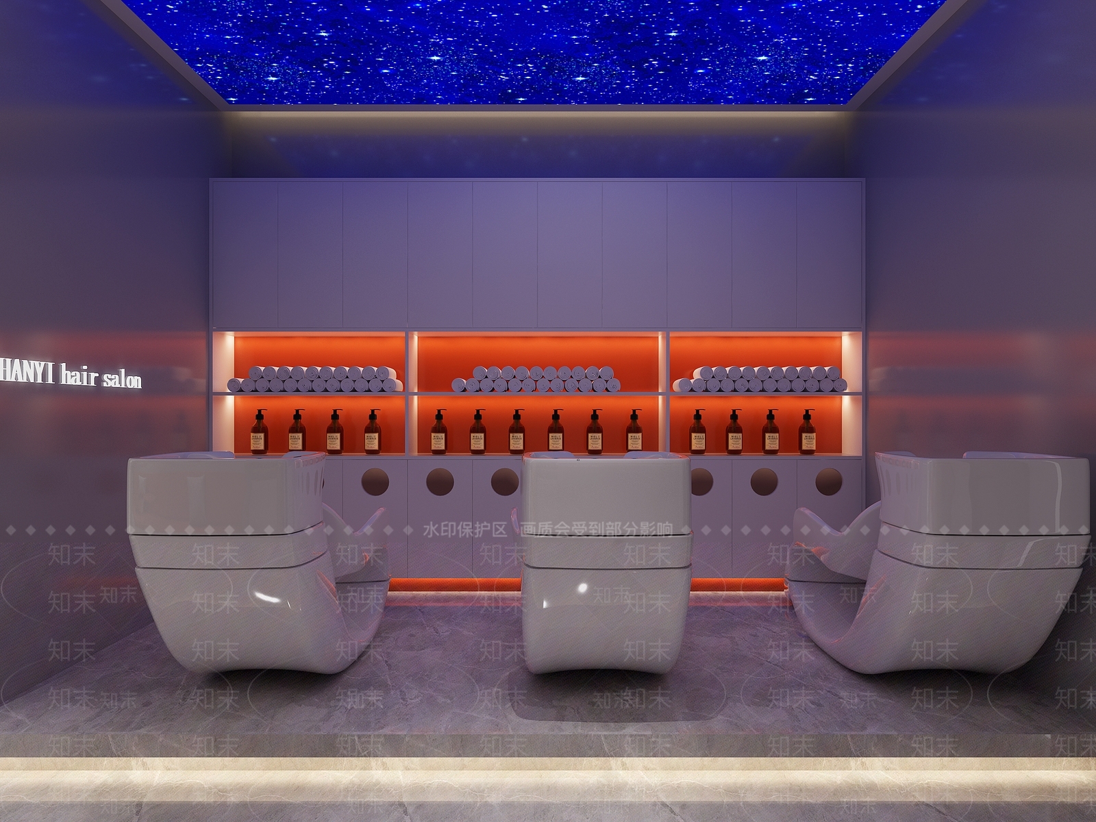 现代美发店3D模型下载【ID:1110707294】