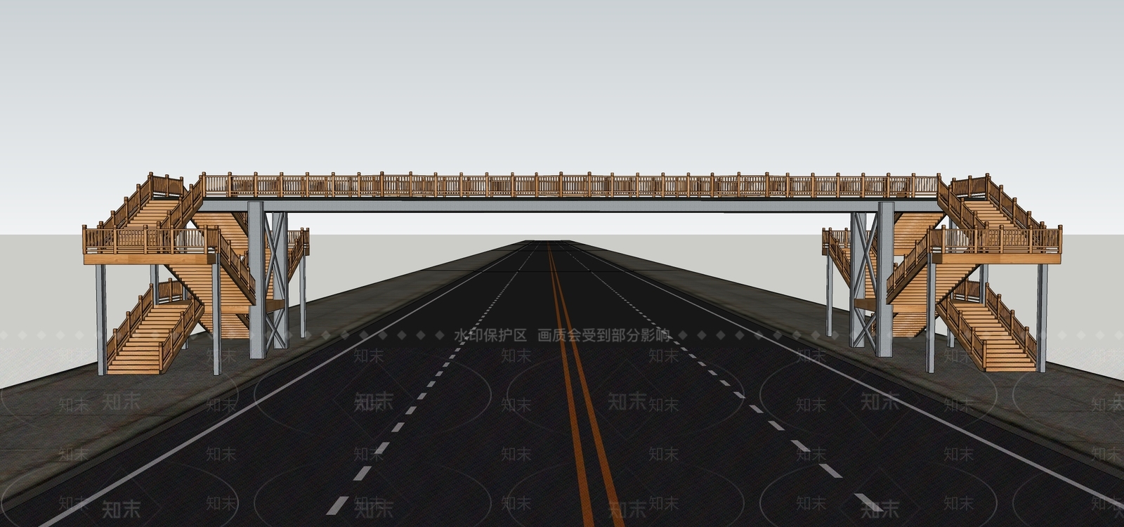 现代天桥SU模型下载【ID:1110707823】