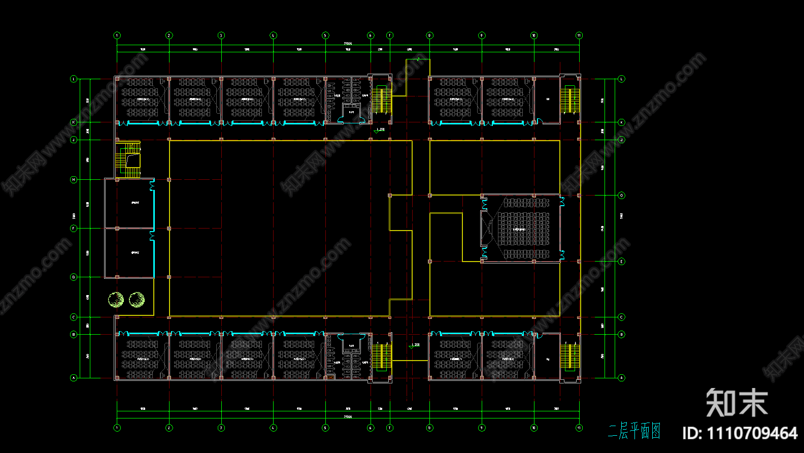 中学建筑设计方案cad施工图下载【ID:1110709464】