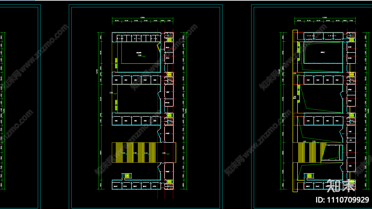 小学建筑设计cad方案施工图施工图下载【ID:1110709929】