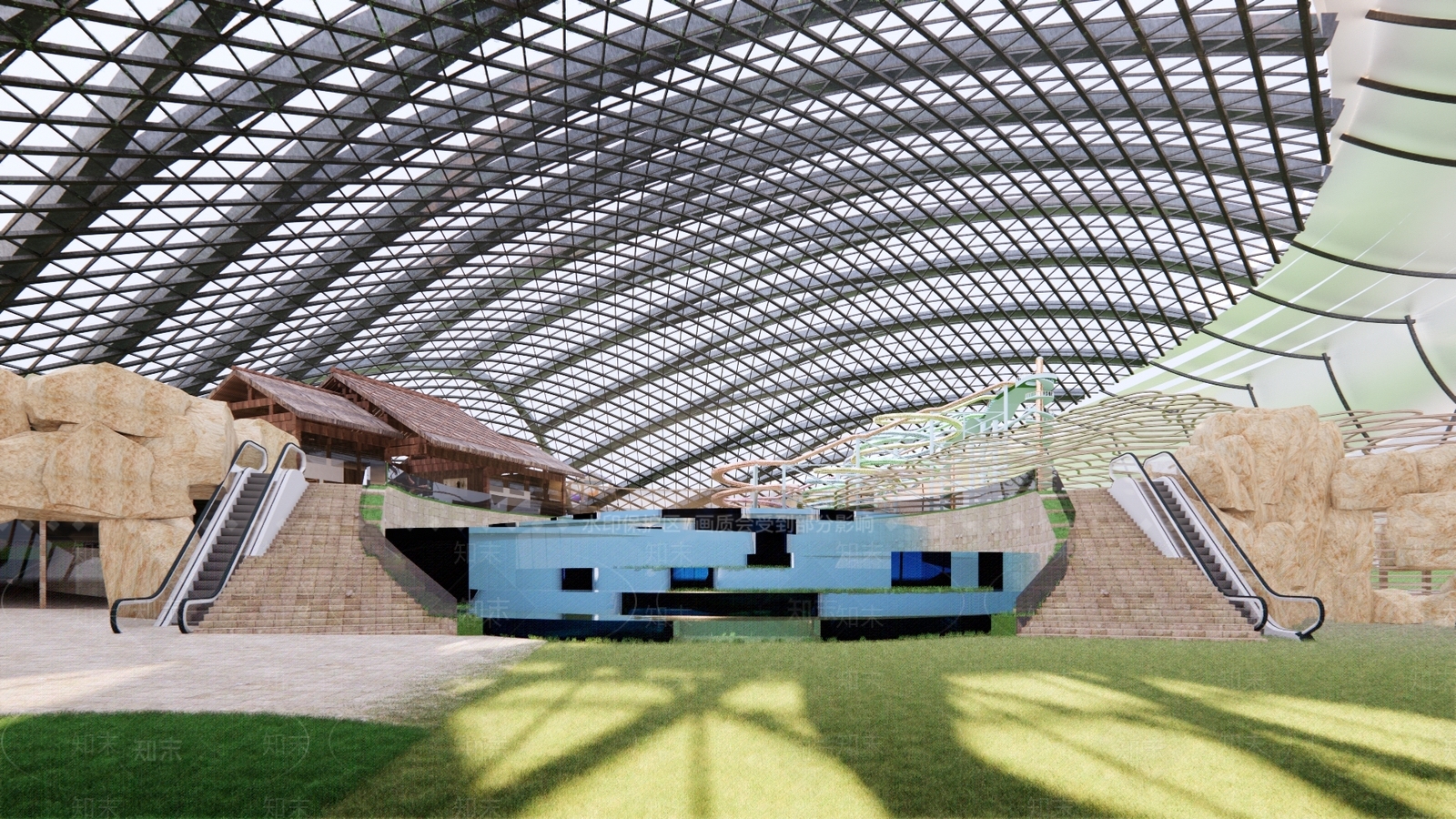 现代城市文化馆SU模型下载【ID:1110710684】