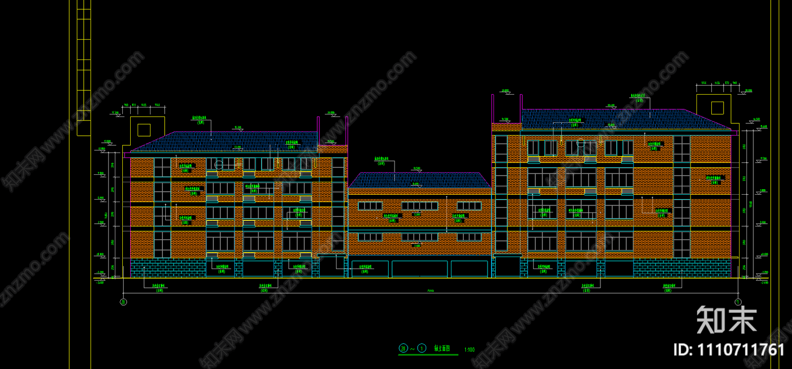 中学建筑施工图总图施工图下载【ID:1110711761】