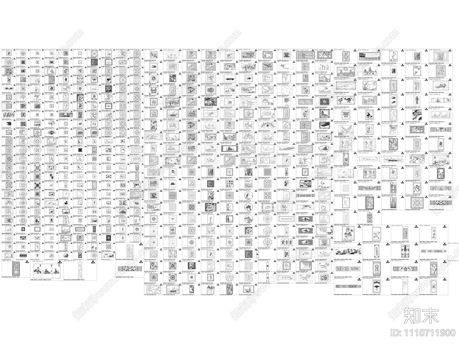 家具陈设摆件施工图下载【ID:1110711900】
