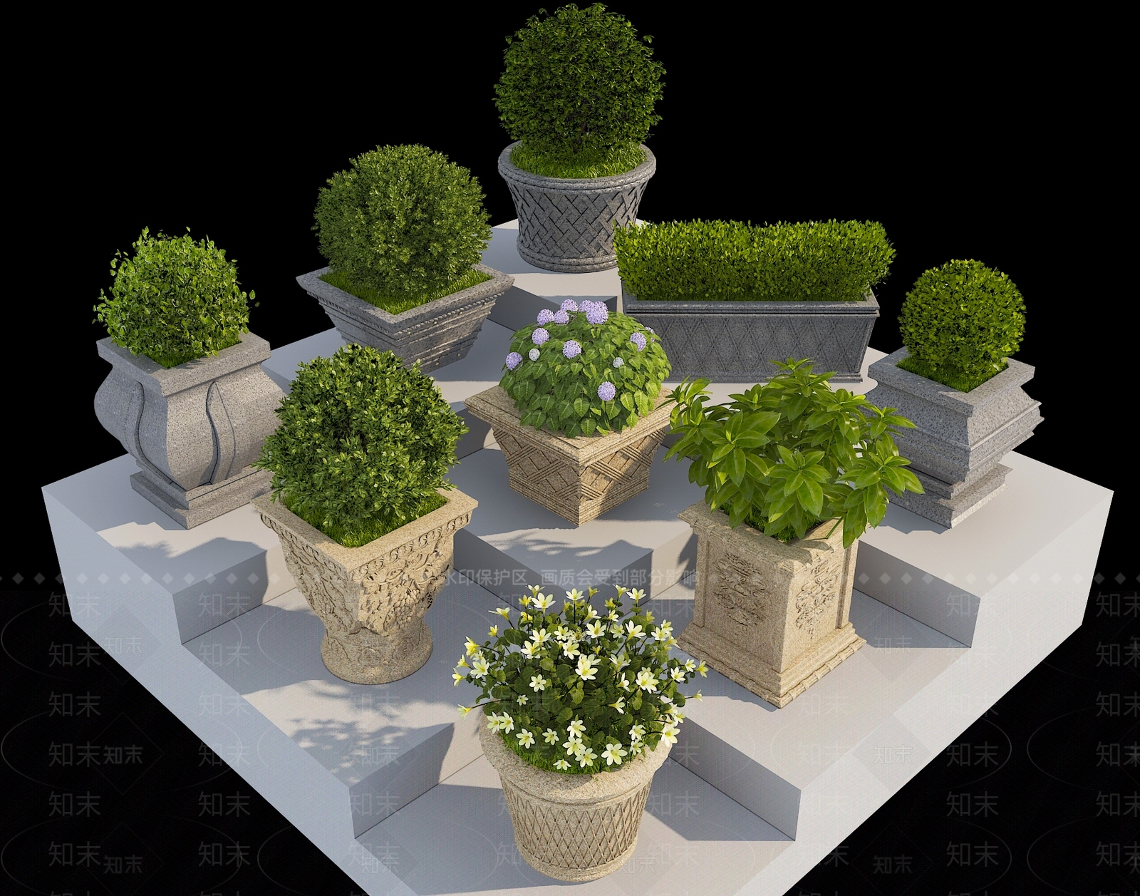 简欧花钵3D模型下载【ID:1110717099】
