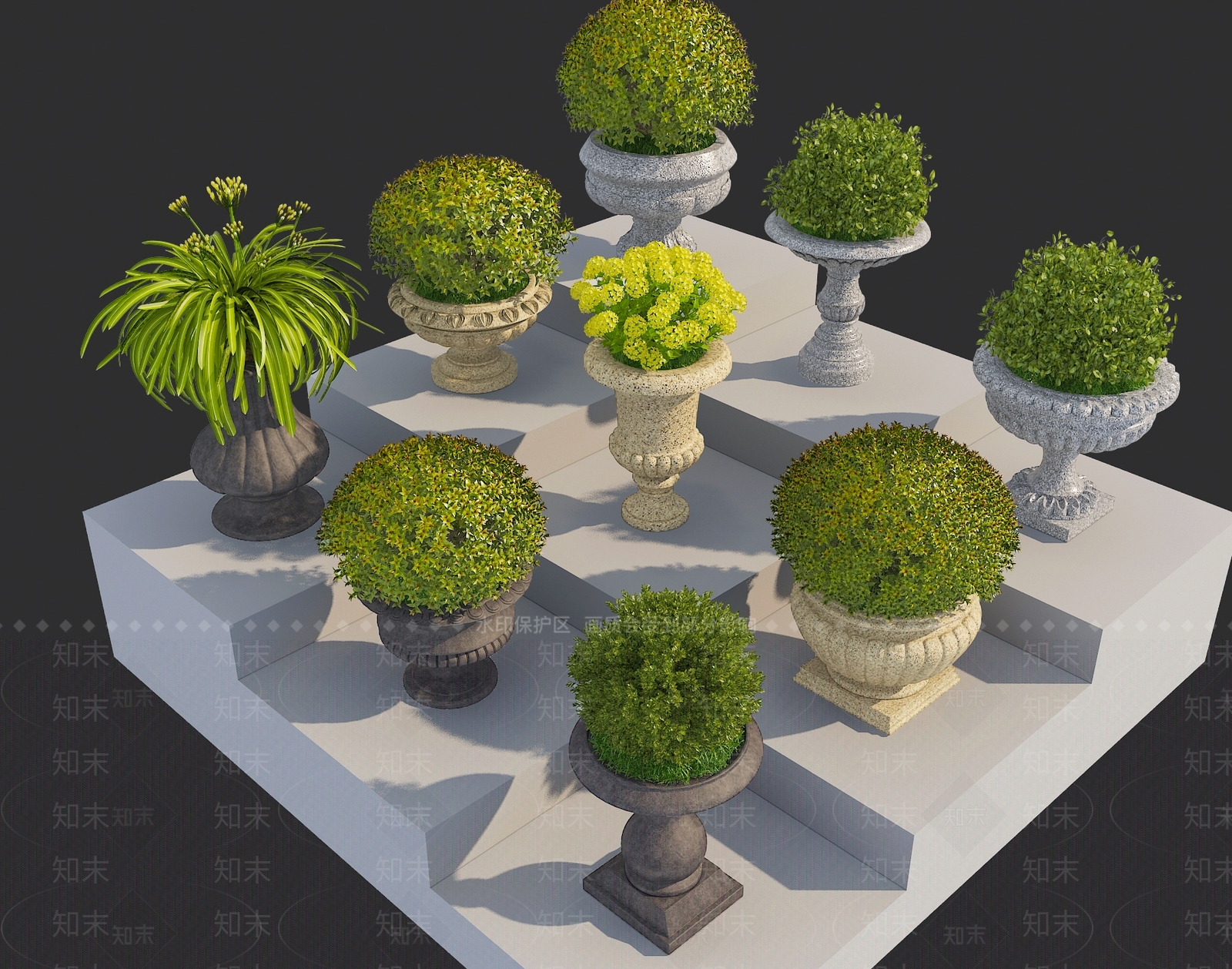 简欧花钵3D模型下载【ID:1110717408】