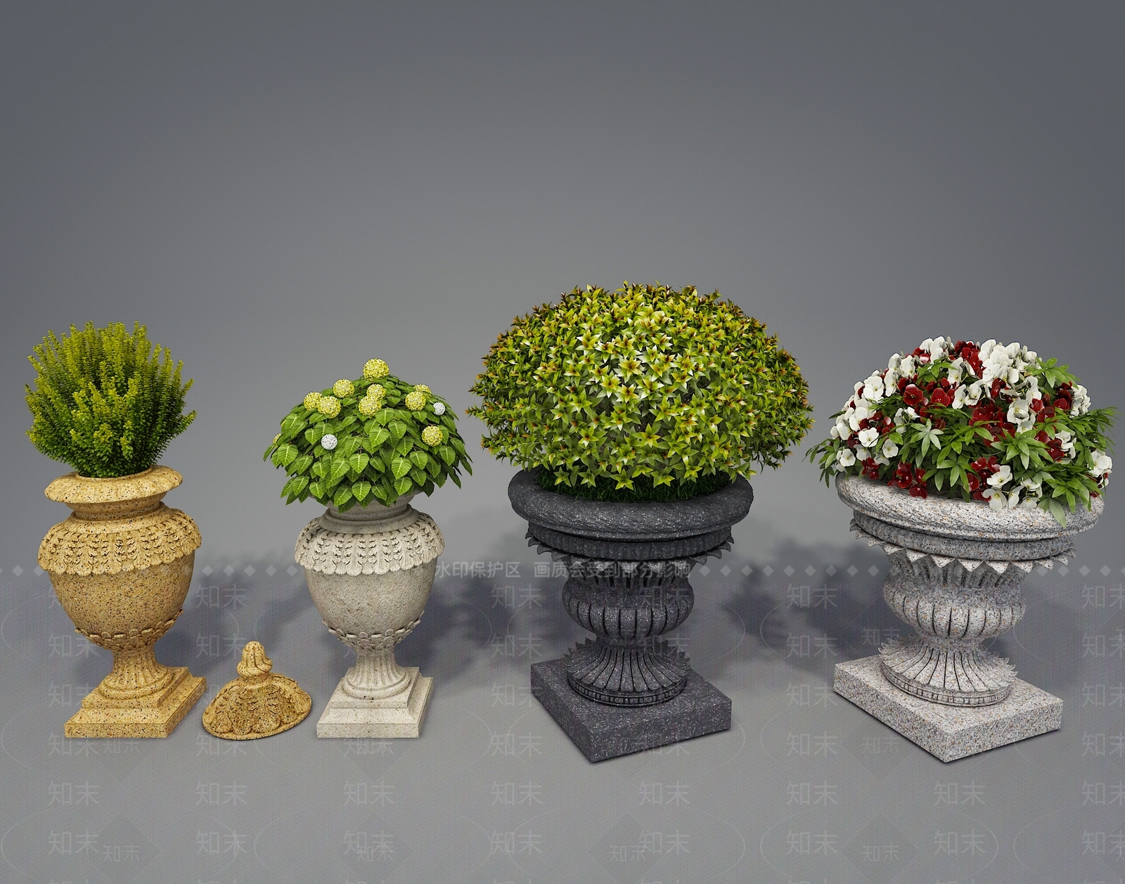 简欧花钵3D模型下载【ID:1110718326】