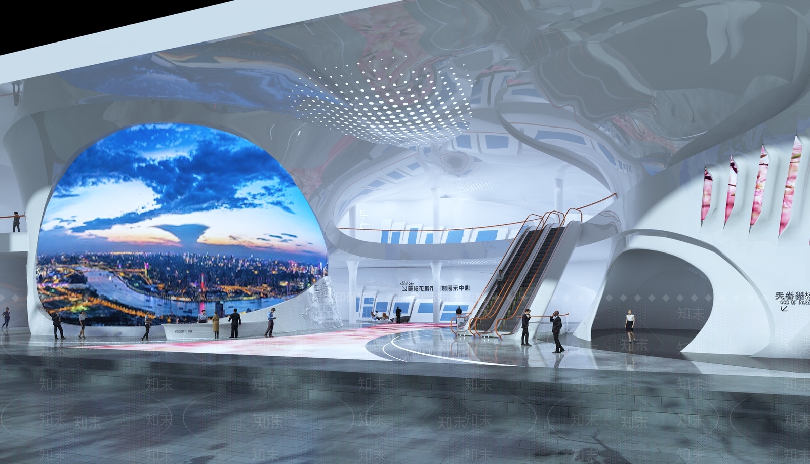 现代城市规划馆3D模型下载【ID:1110720101】