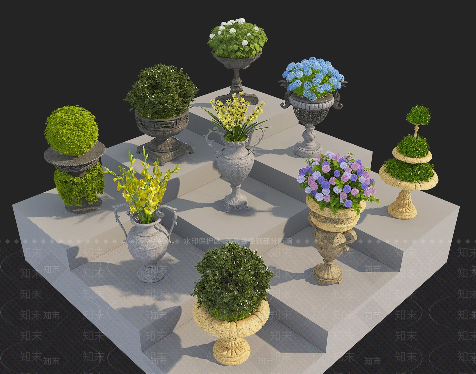 简欧花钵3D模型下载【ID:1110721556】
